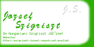 jozsef szigriszt business card